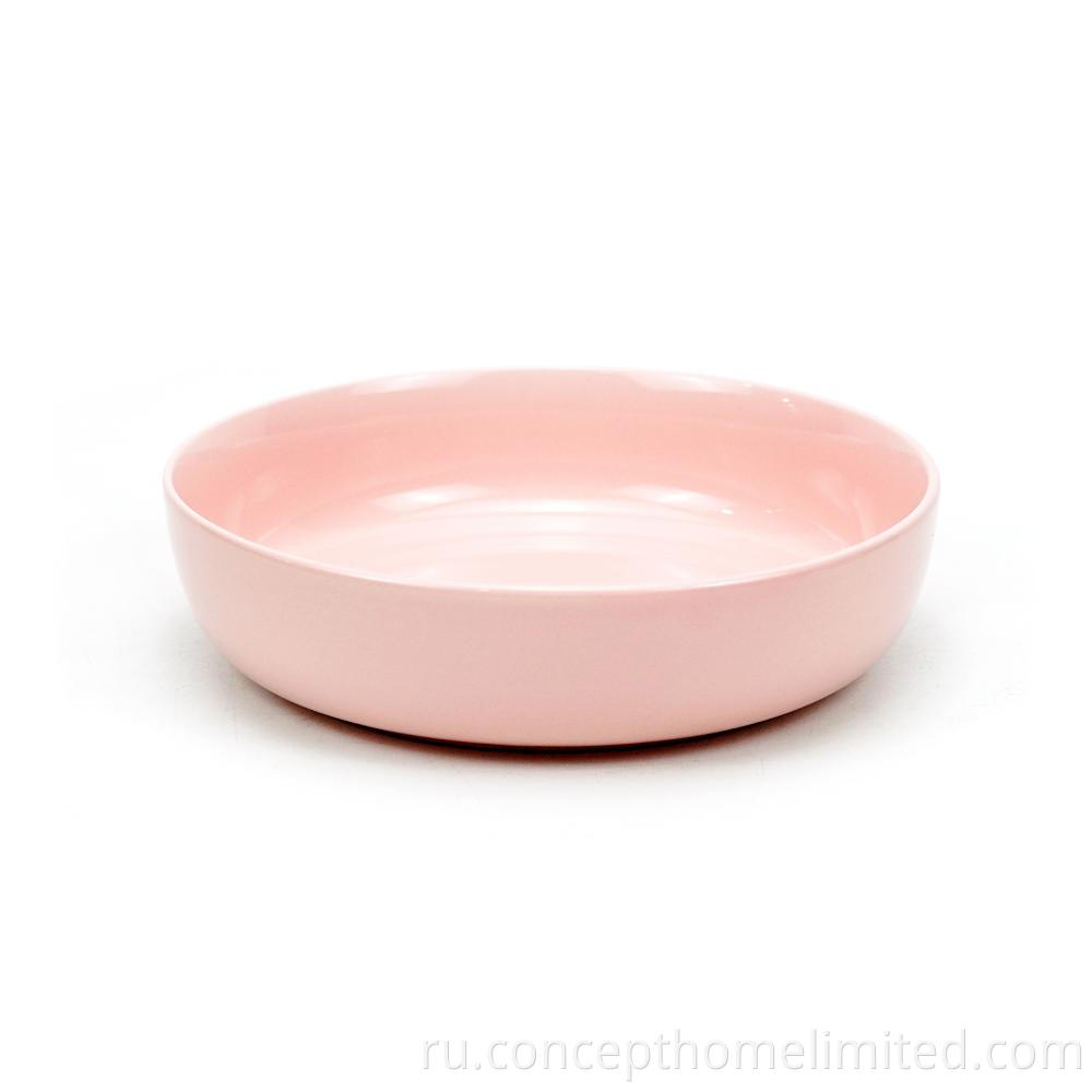 Reactive Glazed Stoneware Dinner Set In Pink Ch22067 G09 4